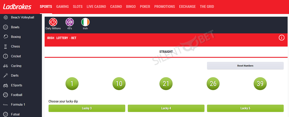 irish lotto 6&7 number results