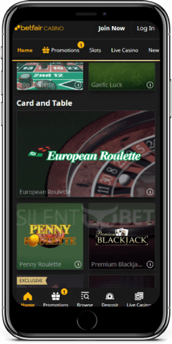 betfair live casino app android