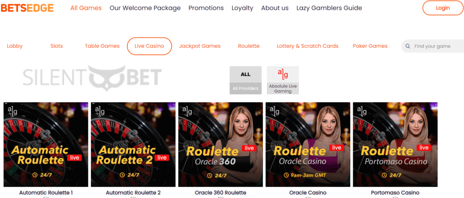 BetSedge Live Casino