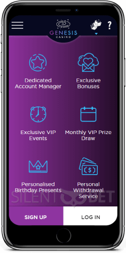 VIP Program Genesis iOS Casino app