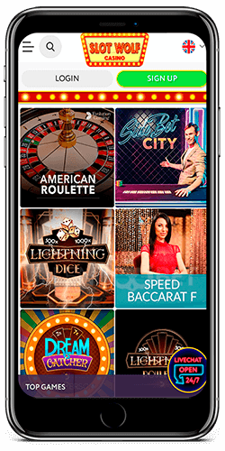 Slot Wolf mobile live casino