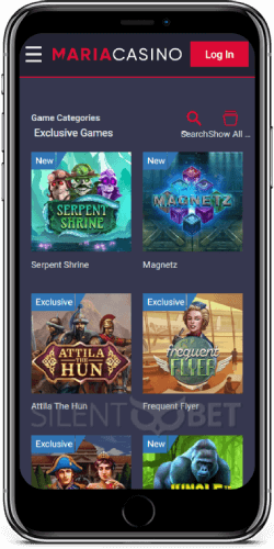 Maria Casino Exclusive Games on iOS