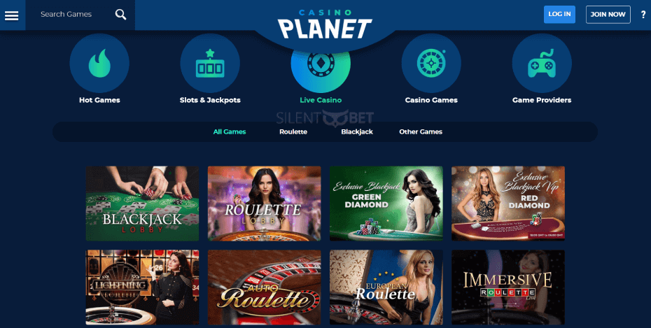 Casino Planet Live Games