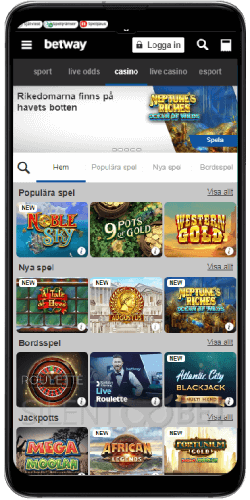 Betway casino mobil