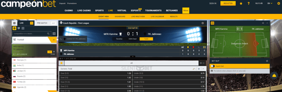 campeonbet live betting on sports