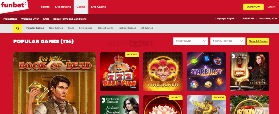funbet casino homepage