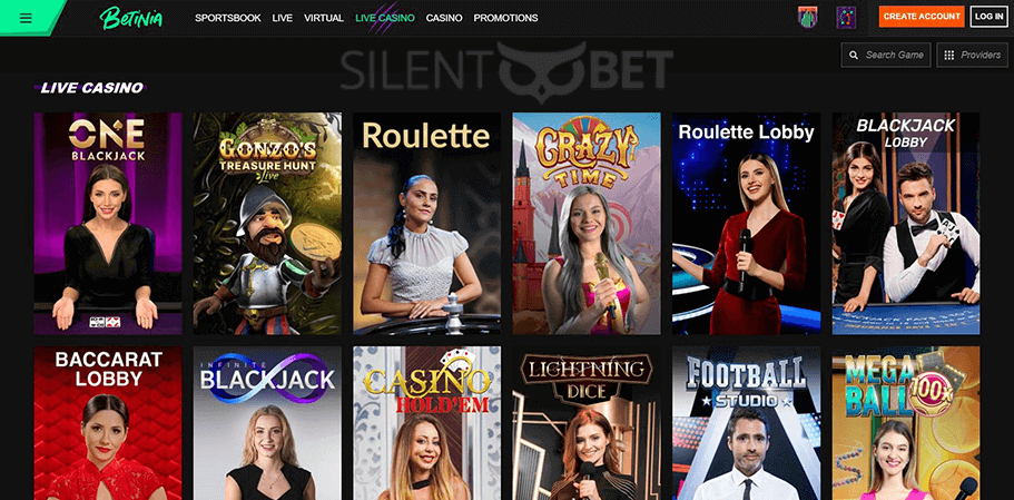 Betinia Live Dealer Games