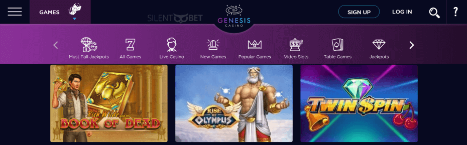 Genesis Casino India Games