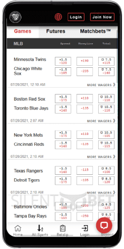Matchbets mobile app