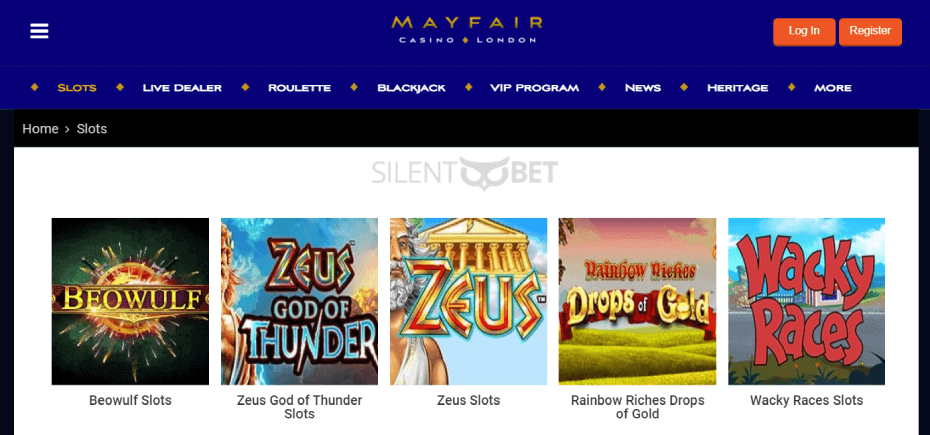 Mayfair Casino Games