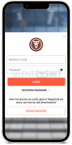 Accesso mobile LeoVegas iPhone