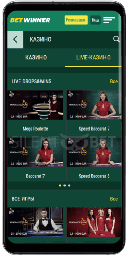 Мобильное приложение казино BetWinner