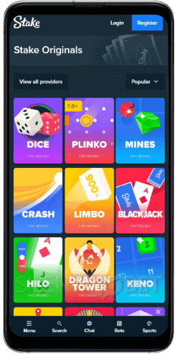 Stake mobile games on Android