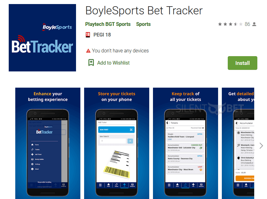 BoyleSports bet tracker on Google Play