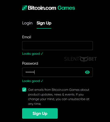 Bitcoin Com Games bonus code enter