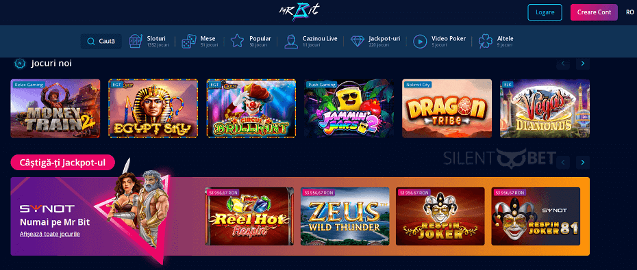 Site-ul de cazinou Mr Bit România