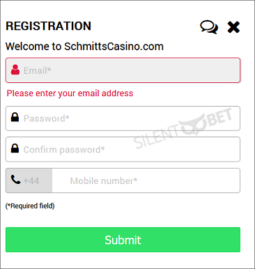 Schmitts casino bonus code enter